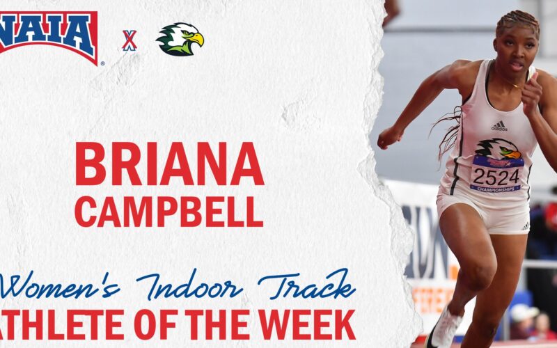 Briana Campbell named NAIA Indoor Track Athlete of the Week