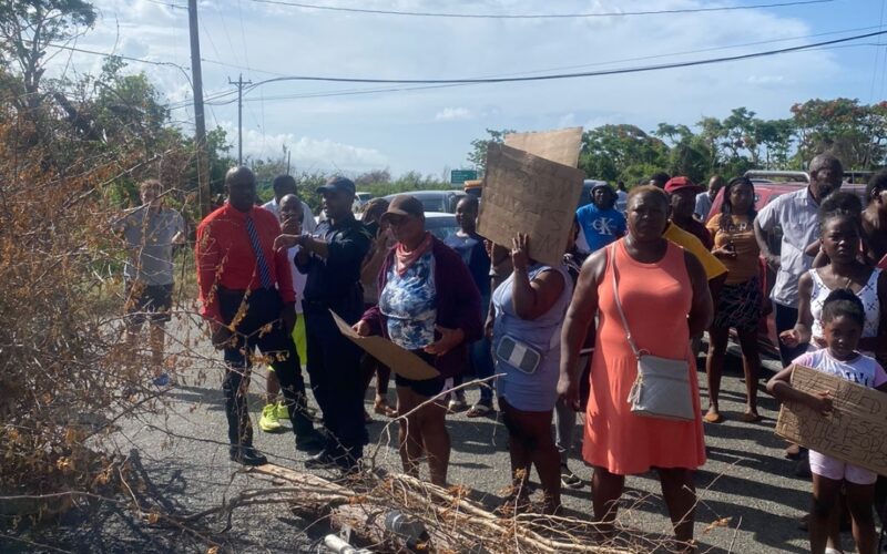 Several St. Elizabeth residents block roads in protest over delayed power restoration