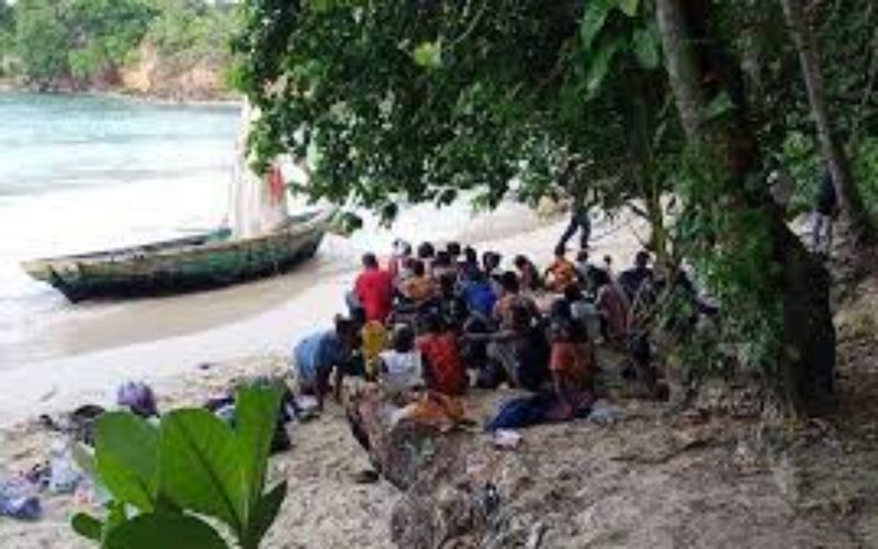 About 35 Haitians arrive by boat at Kensington in Portland this morning