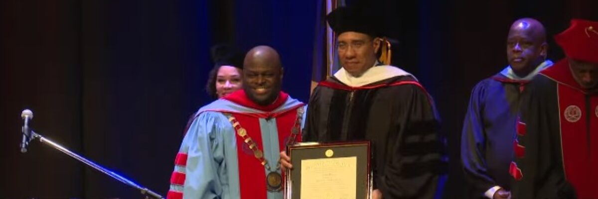 PM Holness receives honorary doctoral degree from US university