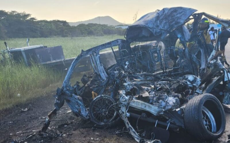 At least one dead in fiery Trelawny crash