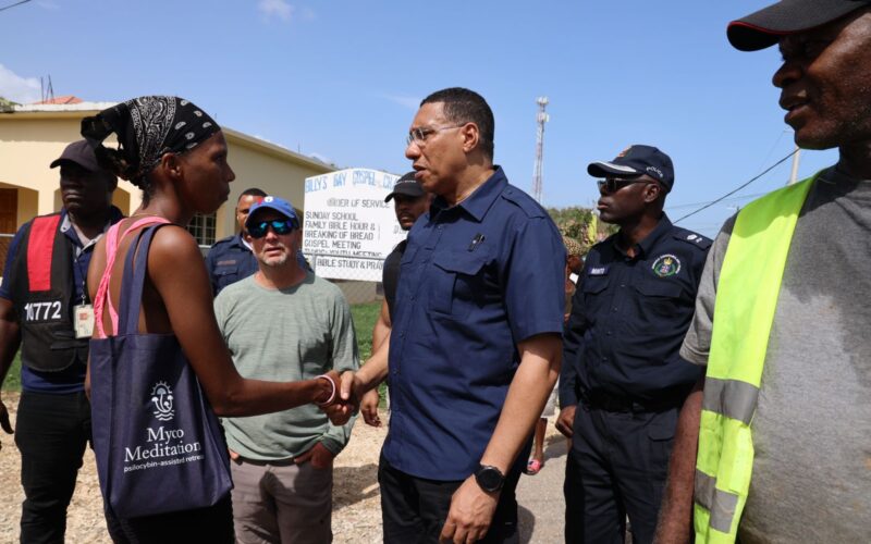 Holness pledges support for residents of south Clarendon, hard hit by Hurricane Beryl