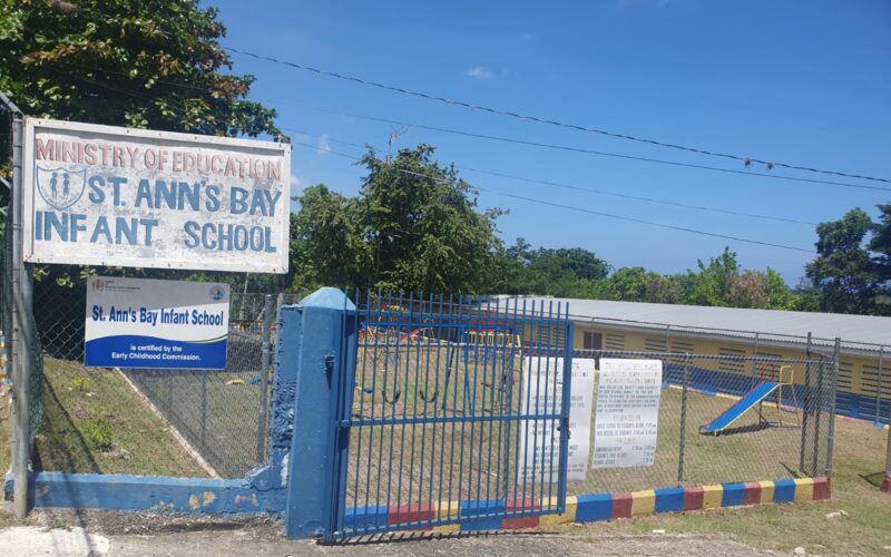 Work underway at fire damaged St. Ann’s Bay Infant school, to ensure resumption of classes next week