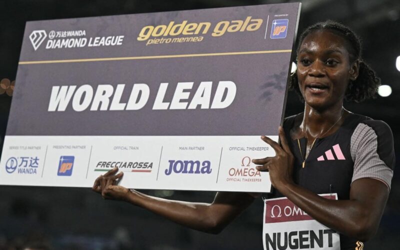 Ackera Nugent runs world leading and national record at Rome Diamond League meet