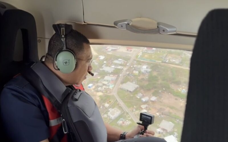 PM Holness tours sections of the island following passage of Hurricane Beryl