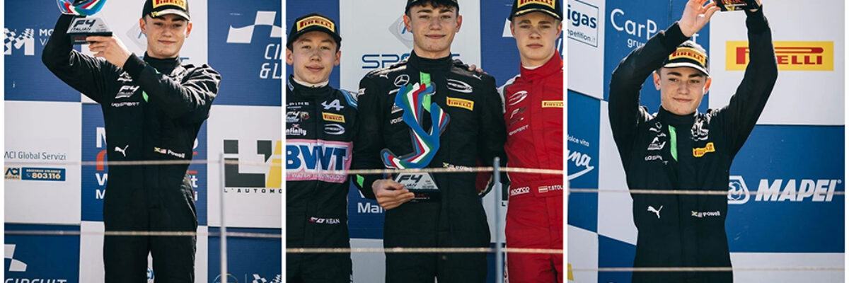 Triple podiums for Alex Powell in Italian F4 Championship