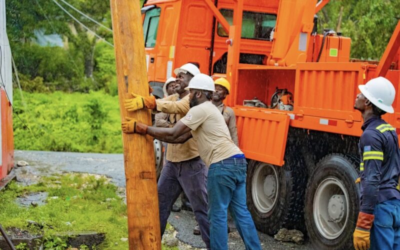 Linemen to support JPS restoration work have begun to arrive on the island