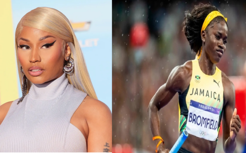 Nicki Minaj stands with Jamaican sprinter Junelle Bromfield amid cyberbullying