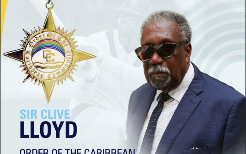 Former West Indies captain Sir Clive Lloyd honoured with the Order of the Caribbean Community (OCC) Award