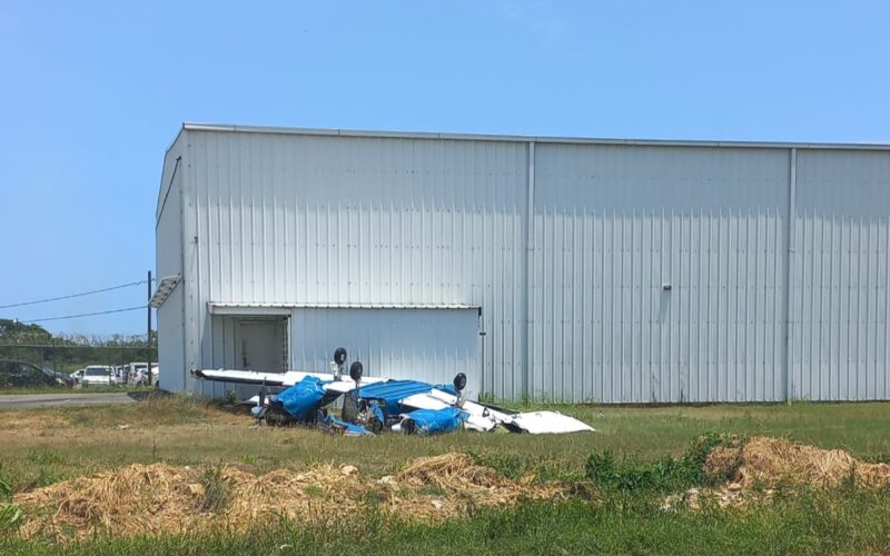 Two people involved in plane crash at Tinson Pen Aerodrome still receiving medical care