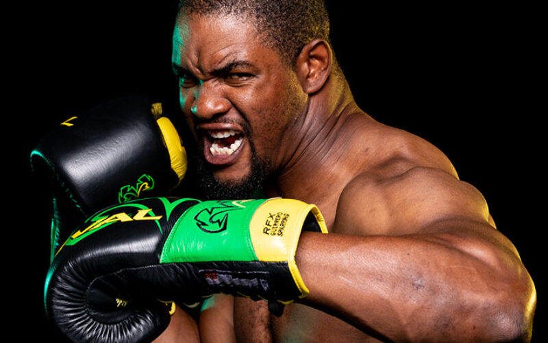 Unbeaten Jamaican boxer Ricardo ‘Big 12’ Brown in action on October 19