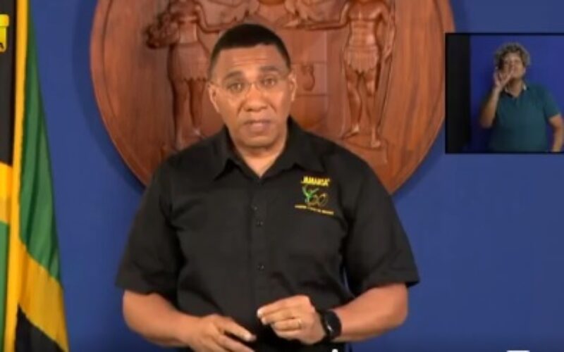 Holness declares Jamaica a disaster area; islandwide curfew to be effected tomorrow