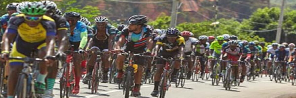 International riders in action at Jamaica International Cycling Classic