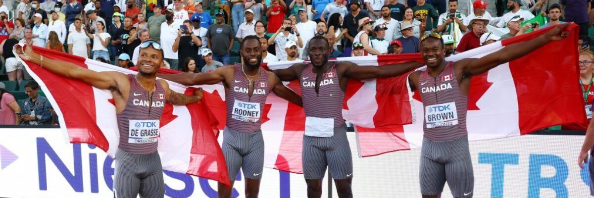 Canadian men’s 4×100 metres relay team to receive Olympic Silver medal on Saturday