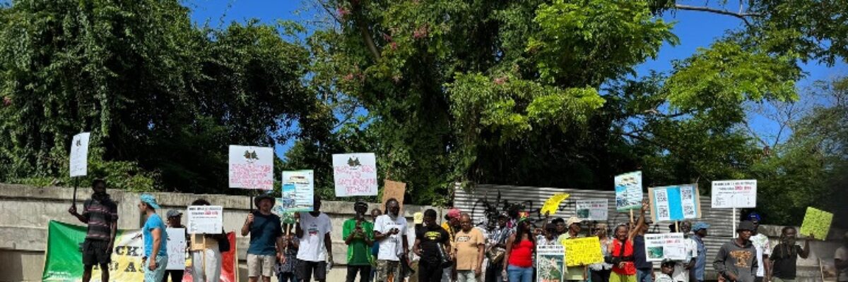 JABBEM stages protest in Mammee Bay over beach access rights issue