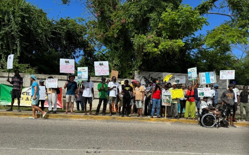 JABBEM stages protest in Mammee Bay over beach access rights issue