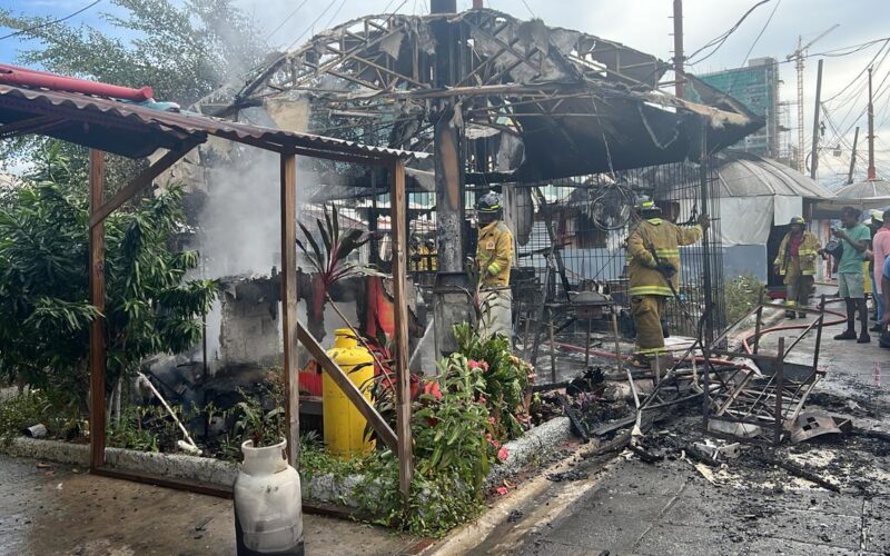 Business operators counting losses following fire at Constant Spring Arcade in St. Andrew this morning