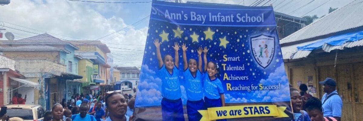 St. Ann’s Bay Infant school students call for peace while marching through town   
