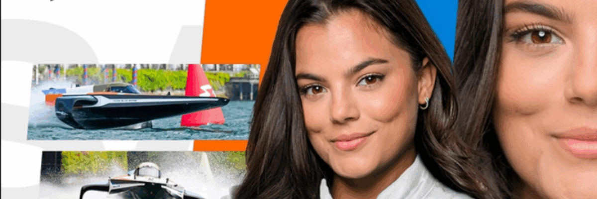 Sara Misir was an outstanding third place finisher at the 2025 E1 Powerboating Series Championship in Miami