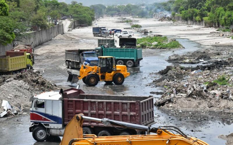 Works Minister Robert Morgan says about 500 truckloads of silt removed from Sandy Gully in Kingston over past 5 days