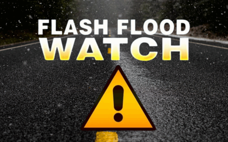 Flash Flood Watch for low-lying and flood-prone areas of southern, north-western parishes extended to 8 tomorrow morning