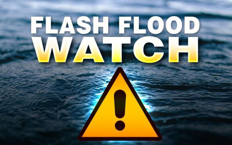 Flash flood watch issued for all parishes