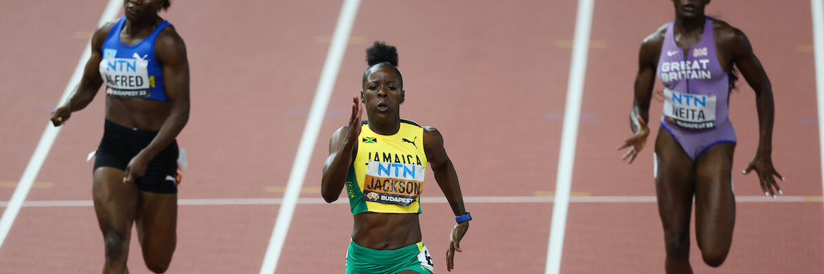 Shericka Jackson strikes gold in women’s 200 meters at World Athletics Championship