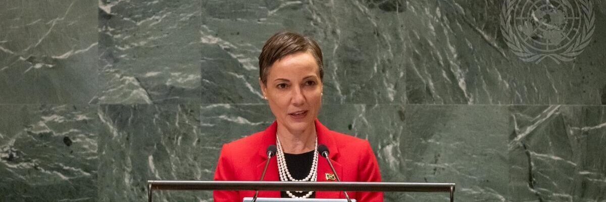 Foreign Affairs Minister Kamina Johnson Smith urges international community to renew support for efforts to restore peace in Haiti