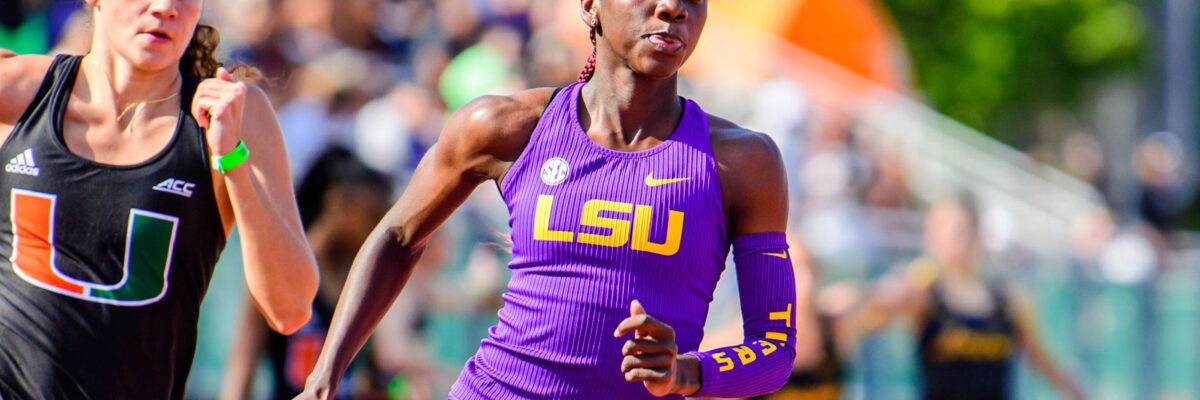 Brianna Lyston secures victory at LSU Twightlight Meet