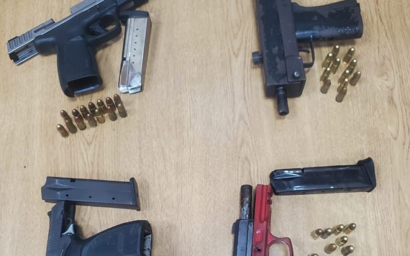 Four guns seized at party in Central Village, St. Catherine