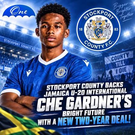 Jamaica's national Under 20 winger Che Gardner extends stay at Stockport County