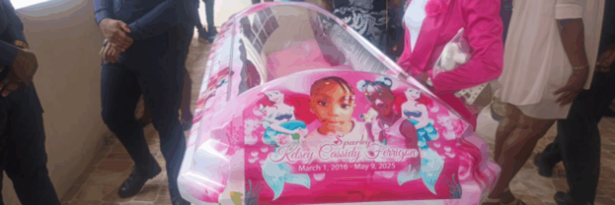 9 y/o Kelsey Ferrigon who was murdered in Spanish Town St. Catherine last month to be laid to rest today