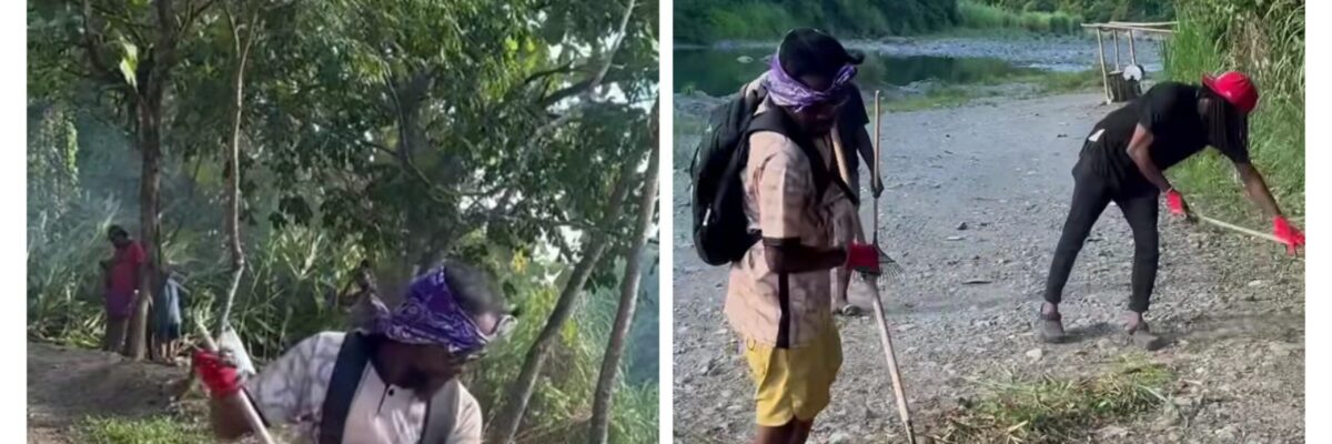 Dancehall star Popcaan, champions hometown river clean-up