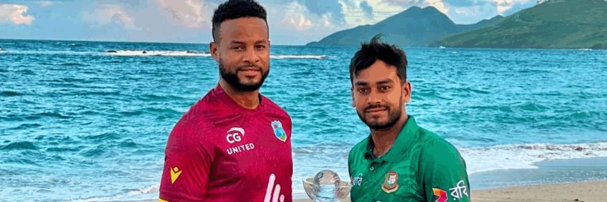 West Indies Cricketers in Bangladesh for two white ball series