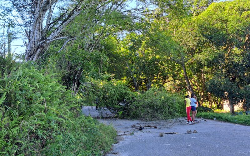 Residents of several St. James communities protest over poor road conditions