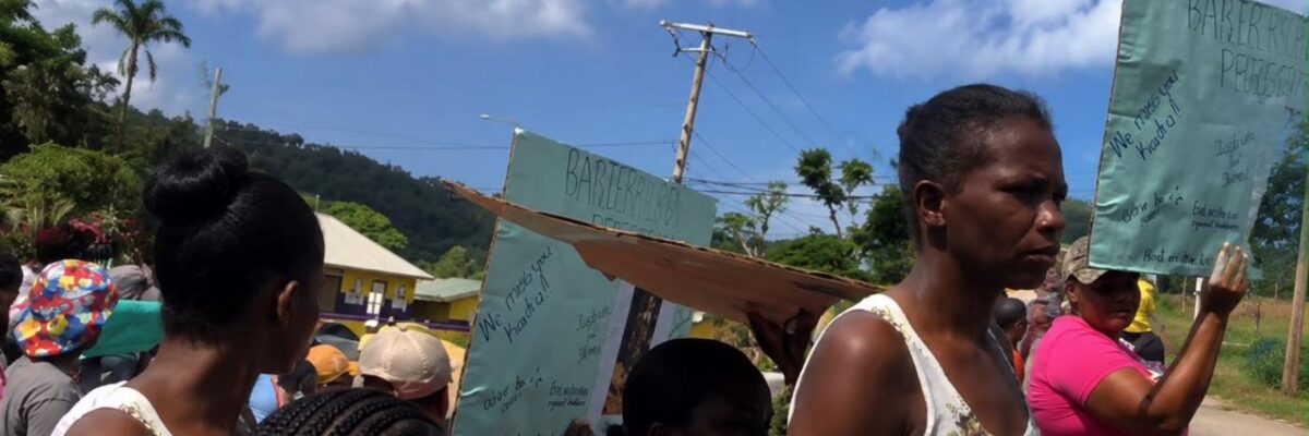 Upset residents of Troy, Trelawny stage demonstration following killing of 10-year-old girl