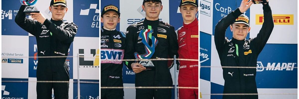 Triple podiums for Alex Powell in Italian F4 Championship