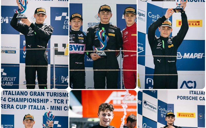 Triple podiums for Alex Powell in Italian F4 Championship