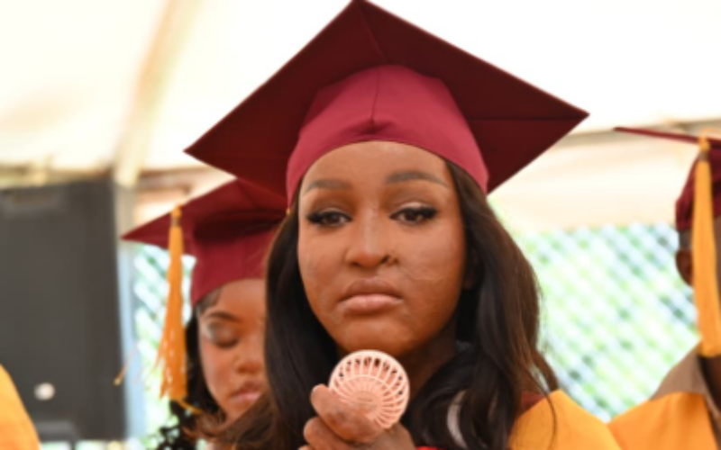Burn survivor Adrianna Laing honoured at graduation ceremony