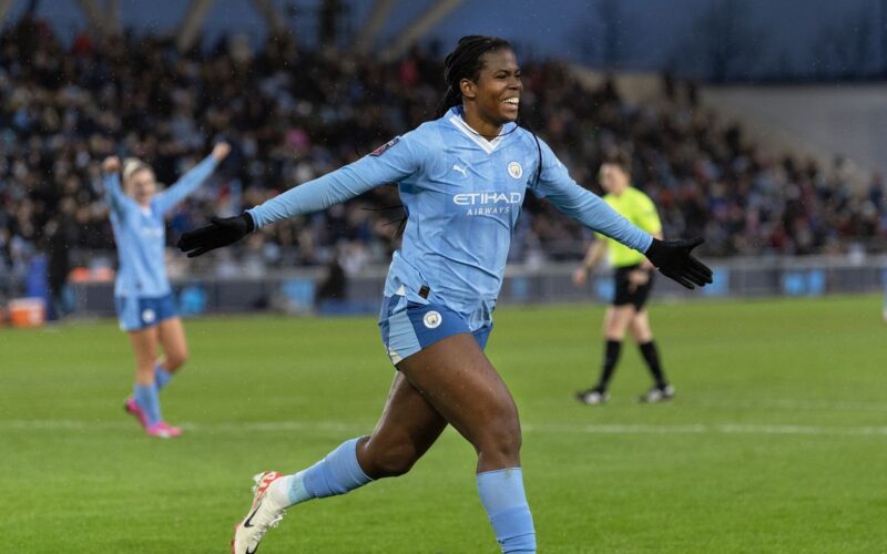 Reggae Girl Khadija ‘Bunny’ Shaw scores in Manchester City’s 2-nil win against Barcelona