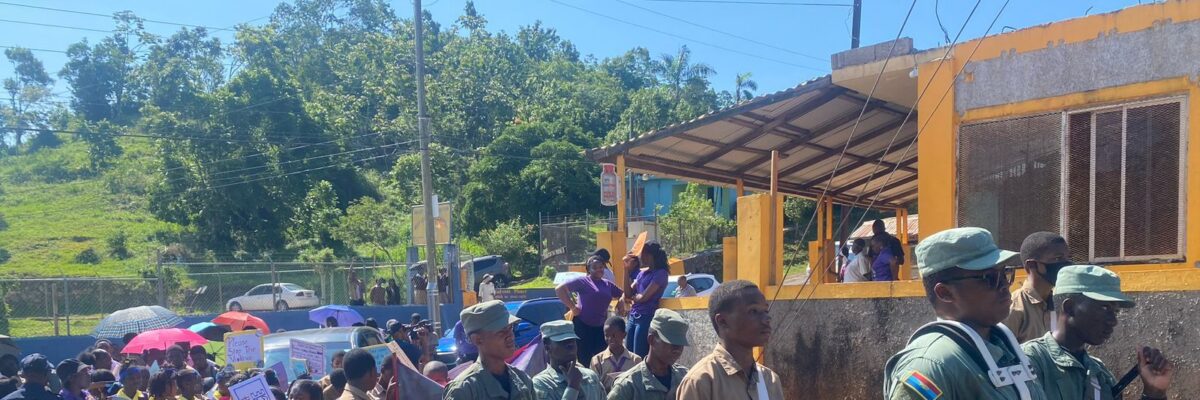 Albion Primary students march for peace