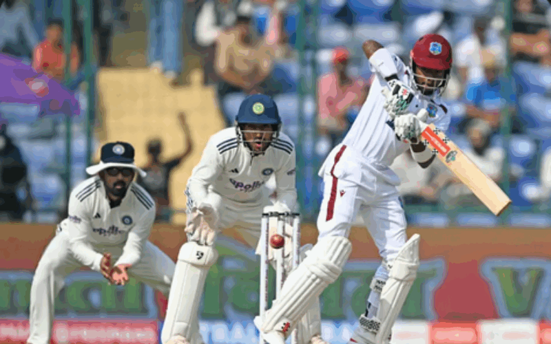 India tighten grip as West Indies struggle on day two in Delhi