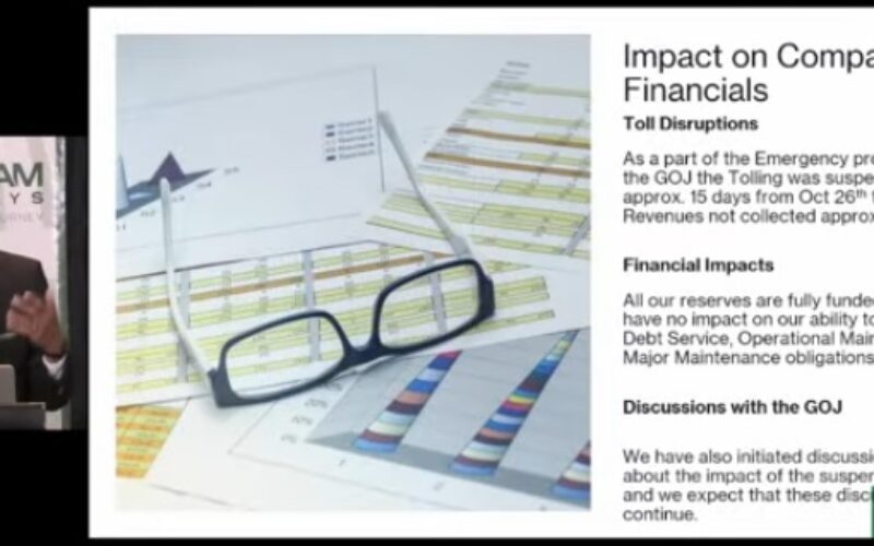 TransJamaican Highway discussing with Govt multimillion dollar loss due to toll suspension amid Hurricane Melissa