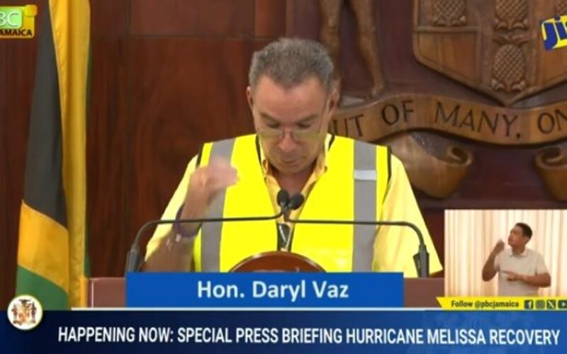 Vaz: just under 500,000 JPS customers without power since Hurricane Melissa