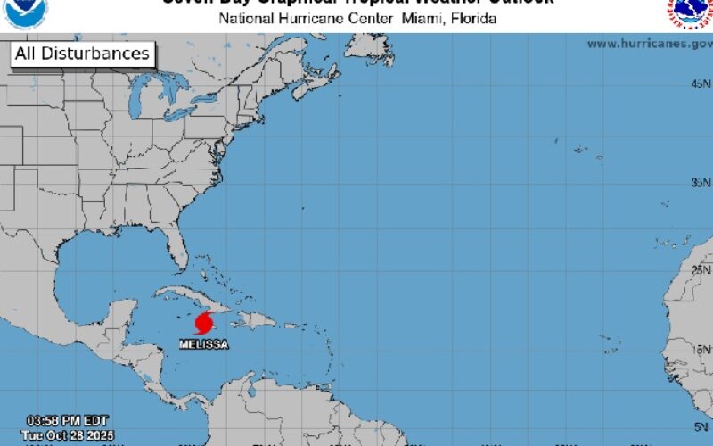 Hurricane Melissa heads north after making landfall in Westmoreland