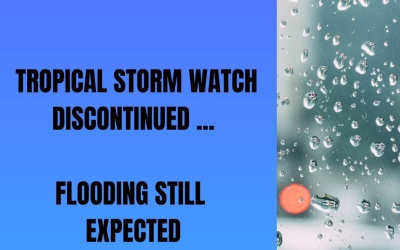 Tropical Storm Watch for Jamaica has been discontinued