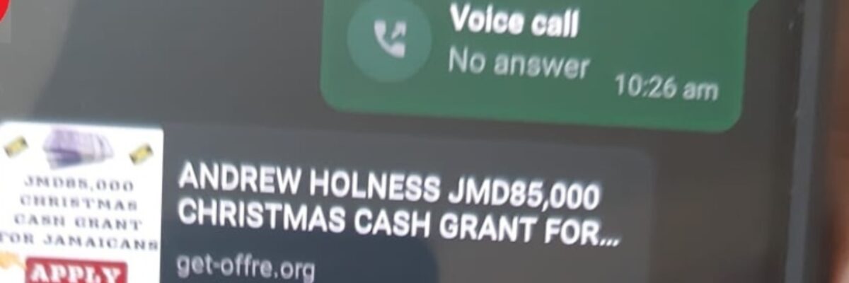 JCF urges citizens to be on the lookout for fraudulent messages offering cash or other benefits this Christmas season