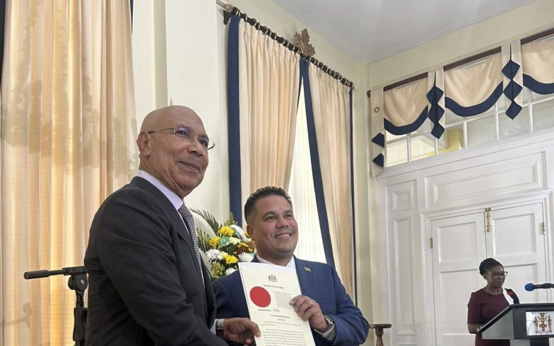 Matthew Samuda sworn in as Minister without Portfolio in the MEGJC