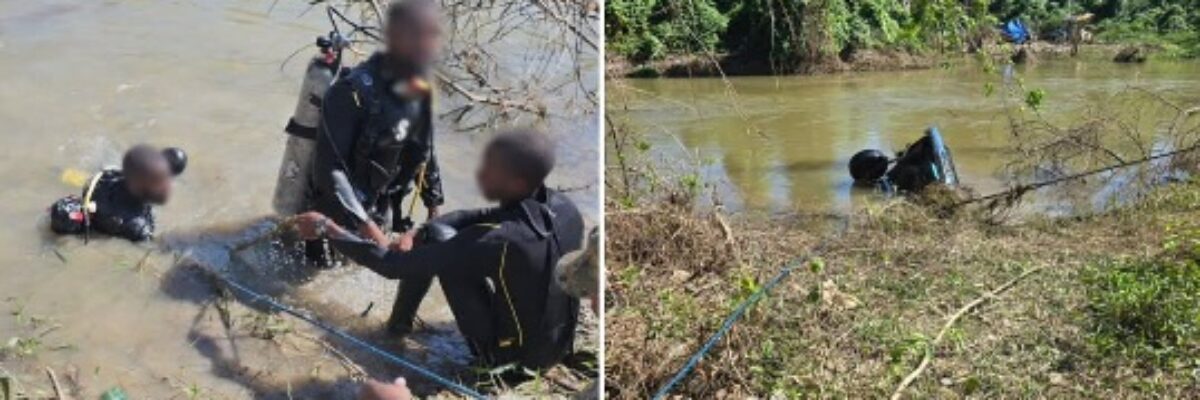 Van & body of man trapped inside retrieved from river in Lacovia, St Elizabeth