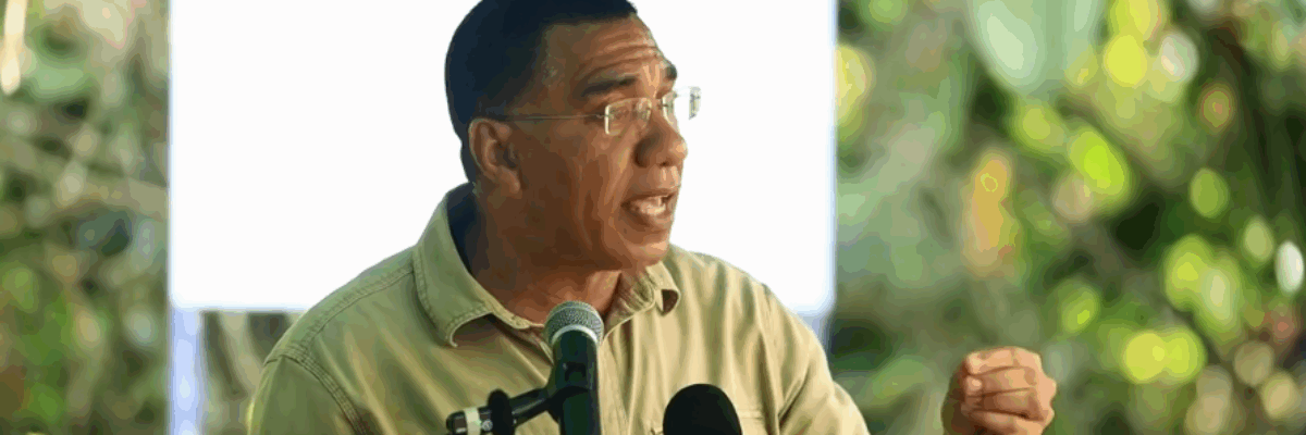 PM Holness says Jamaica must move away from belief that protecting the environment means leaving it untouched